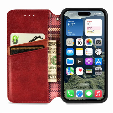 For iPhone 16e PU Leather Case Rhombus Imprint Wallet Stand Phone Cover
