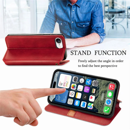 For iPhone 16e PU Leather Case Rhombus Imprint Wallet Stand Phone Cover
