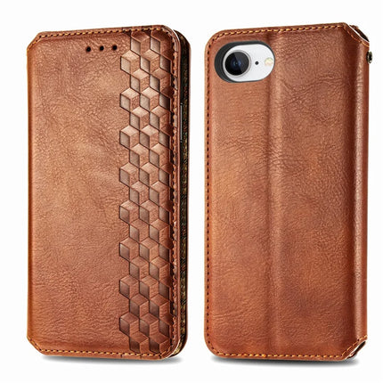 For iPhone 16e PU Leather Case Rhombus Imprint Wallet Stand Phone Cover