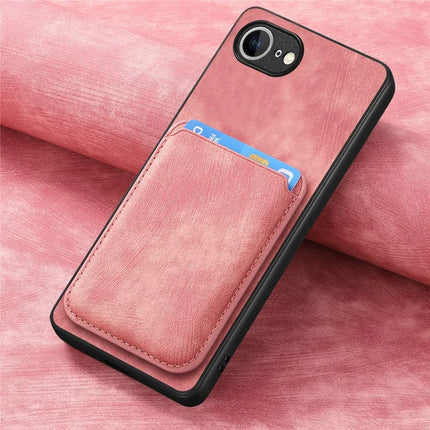 For iPhone 16e Case Retro Leather TPU Phone Back Cover with Detachable Card Slot