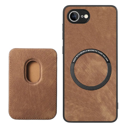 For iPhone 16e Case Retro Leather TPU Phone Back Cover with Detachable Card Slot