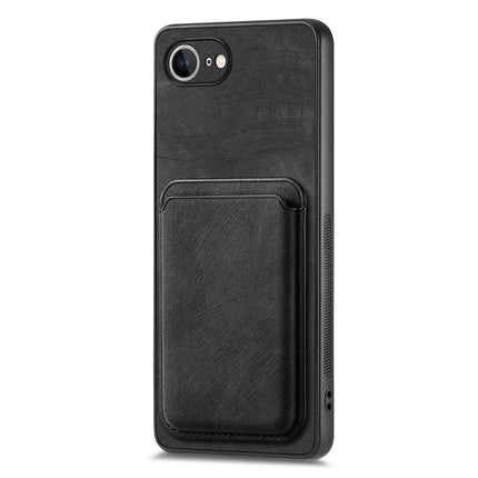 For iPhone 16e Case Retro Leather TPU Phone Back Cover with Detachable Card Slot