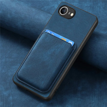 For iPhone 16e Case Retro Leather TPU Phone Back Cover with Detachable Card Slot