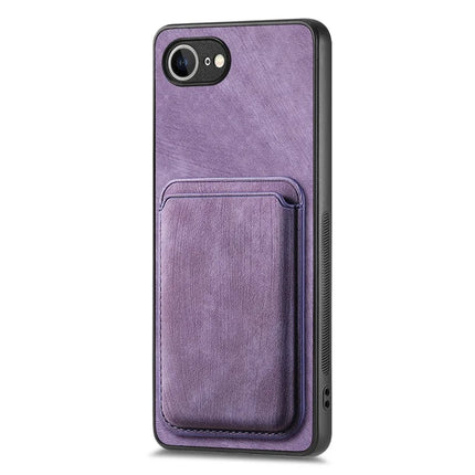 For iPhone 16e Case Retro Leather TPU Phone Back Cover with Detachable Card Slot