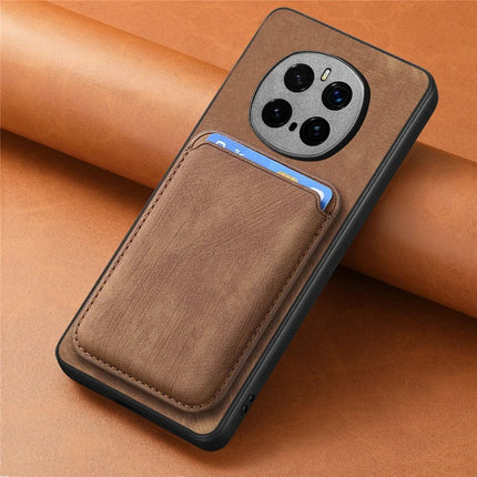 For Honor Magic7 5G Case Retro Leather TPU Phone Back Cover with Detachable Card Slot