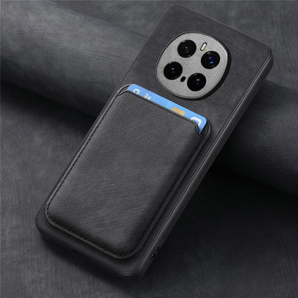 For Honor Magic7 5G Case Retro Leather TPU Phone Back Cover with Detachable Card Slot