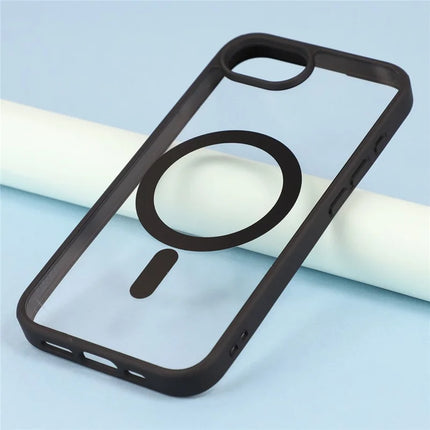 For iPhone 16e Case Compatible with MagSafe TPU + Acrylic Matte Phone Cover