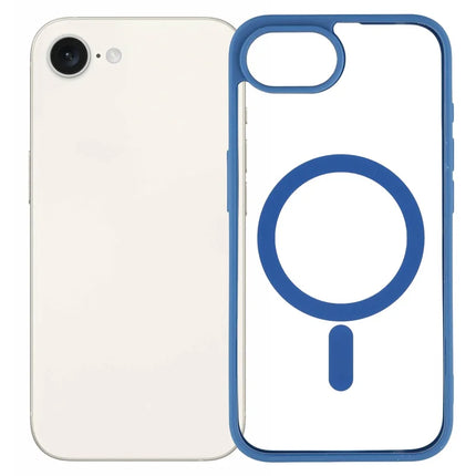 For iPhone 16e Case Compatible with MagSafe TPU + Acrylic Matte Phone Cover - Blue
