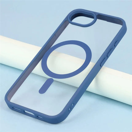 For iPhone 16e Case Compatible with MagSafe TPU + Acrylic Matte Phone Cover