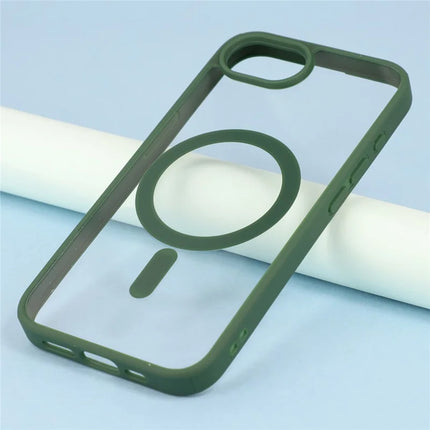 For iPhone 16e Case Compatible with MagSafe TPU + Acrylic Matte Phone Cover