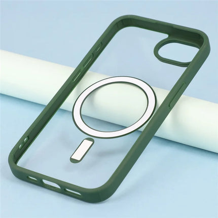For iPhone 16e Case Compatible with MagSafe TPU + Acrylic Matte Phone Cover