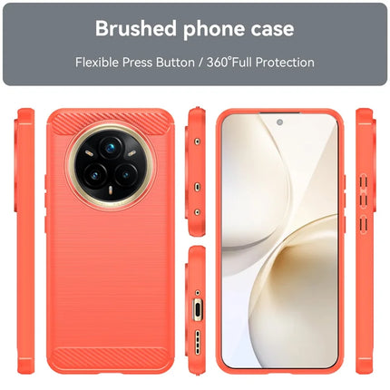 For Realme 14 Pro+ 5G Case Protective Phone Cover Carbon Fiber Texture Brushed