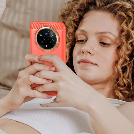 For Realme 14 Pro+ 5G Case Protective Phone Cover Carbon Fiber Texture Brushed