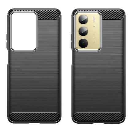 Phone Case For Realme V60 Pro / C75 / 14x 5G / 14x (India) 5G Protective Cover Carbon Fiber Texture Brushed