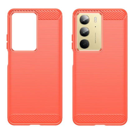 Phone Case For Realme V60 Pro / C75 / 14x 5G / 14x (India) 5G Protective Cover Carbon Fiber Texture Brushed