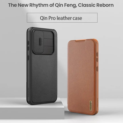 NILLKIN Qin Pro Series for Samsung Galaxy A56 5G Case with Card Slots Leather Phone Cover