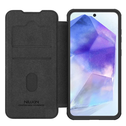 NILLKIN Qin Pro Series for Samsung Galaxy A56 5G Case with Card Slots Leather Phone Cover