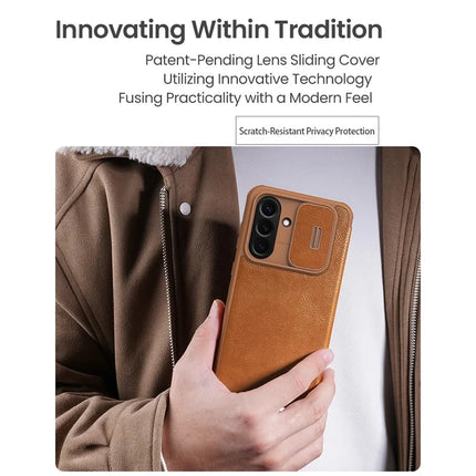 NILLKIN Qin Pro Series for Samsung Galaxy A56 5G Case with Card Slots Leather Phone Cover