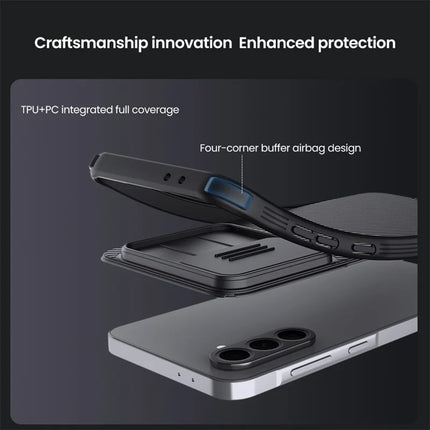 NILLKIN Camshield Pro Series for Samsung Galaxy A56 5G Case PC + TPU Slide Camera Lid Phone Cover