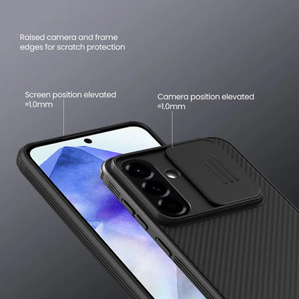 NILLKIN Camshield Pro Series for Samsung Galaxy A56 5G Case PC + TPU Slide Camera Lid Phone Cover
