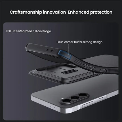 NILLKIN Camshield Pro for Samsung Galaxy A56 5G Case Compatible with MagSafe TPU + PC Phone Cover with Slider Camera Lid