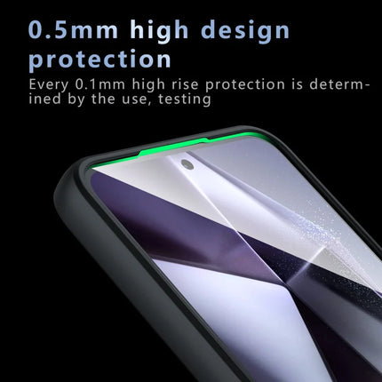 For Samsung Galaxy A56 5G Case Skin-Touch TPU+PC Matte Phone Shell, Transparent Black