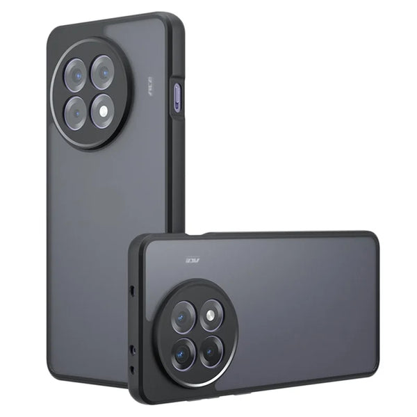 ShopCaseCart Premium Durable OnePlus 13R 5G / Ace 5 5G / 5 Pro 5G Skin-Touch TPU+PC Phone Shell, Transparent Black