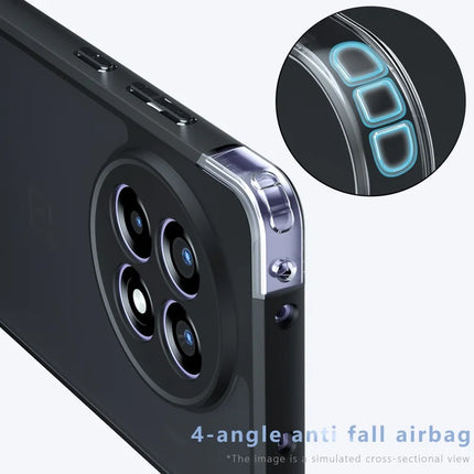 Matte Case for OnePlus 13R 5G / Ace 5 5G / 5 Pro 5G Skin-Touch TPU+PC Phone Shell, Transparent Black