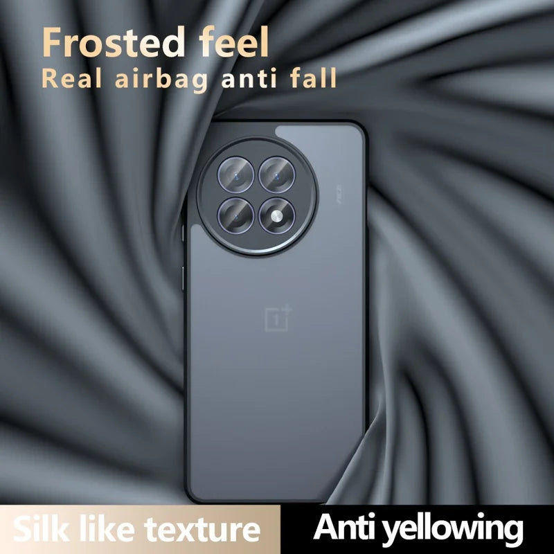 ShopCaseCart Premium Durable OnePlus 13R 5G / Ace 5 5G / 5 Pro 5G Skin-Touch TPU+PC Phone Shell, Transparent Black