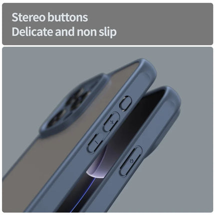 For iPhone 16 Pro Max Phone Case Drop Proof Airbags Frosted Translucent PC + TPU Back Cover