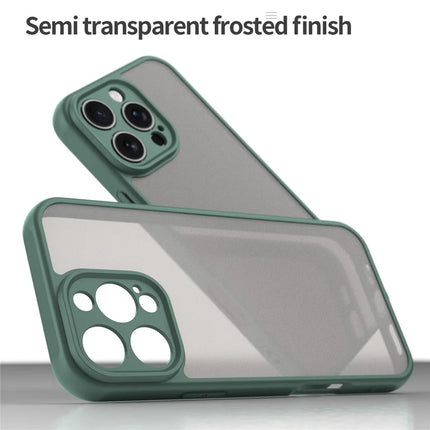 For iPhone 16 Pro Max Phone Case Drop Proof Airbags Frosted Translucent PC + TPU Back Cover