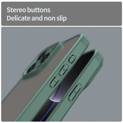 For iPhone 16 Pro Max Phone Case Drop Proof Airbags Frosted Translucent PC + TPU Back Cover