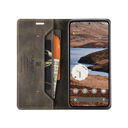 For Google Pixel 9 Pro / Google Pixel 9 Wallet Case AUTSPACE A01 Leather Stand Cover with RFID Blocking Card Holder