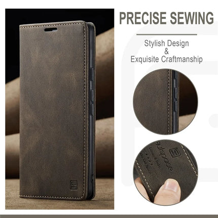 For Google Pixel 9 Pro / Google Pixel 9 Wallet Case AUTSPACE A01 Leather Stand Cover with RFID Blocking Card Holder