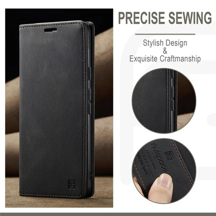 For Google Pixel 9 Pro / Google Pixel 9 Wallet Case AUTSPACE A01 Leather Stand Cover with RFID Blocking Card Holder