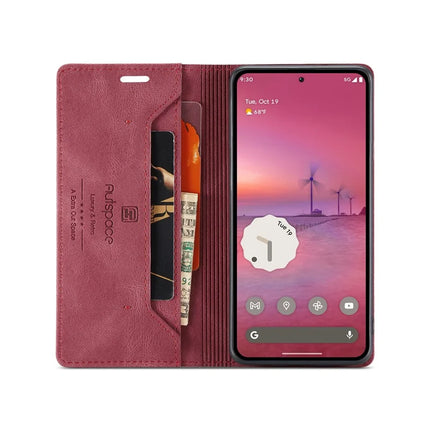 For Google Pixel 9 Pro / Google Pixel 9 Wallet Case AUTSPACE A01 Leather Stand Cover with RFID Blocking Card Holder