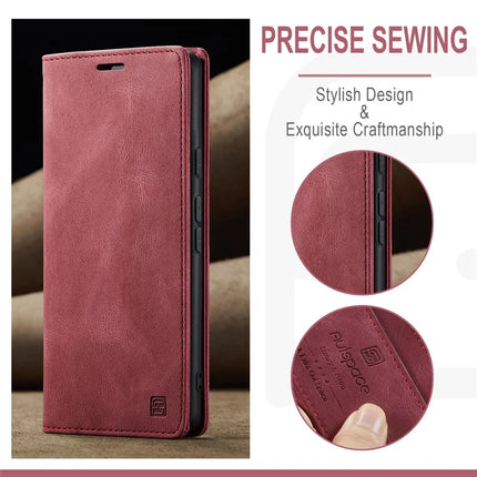 For Google Pixel 9 Pro / Google Pixel 9 Wallet Case AUTSPACE A01 Leather Stand Cover with RFID Blocking Card Holder