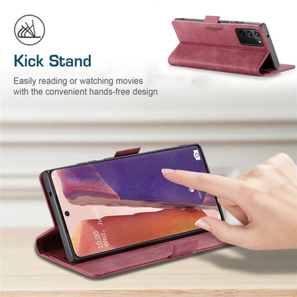 For Samsung Galaxy Note20 Wallet Case AUTSPACE A01 Leather Stand Cover with RFID Blocking Card Holder