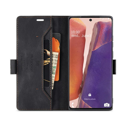 For Samsung Galaxy Note20 Wallet Case AUTSPACE A01 Leather Stand Cover with RFID Blocking Card Holder