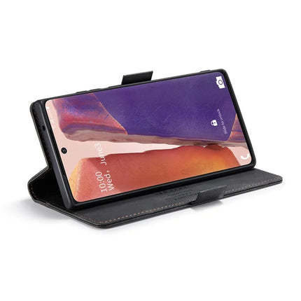 For Samsung Galaxy Note20 Wallet Case AUTSPACE A01 Leather Stand Cover with RFID Blocking Card Holder