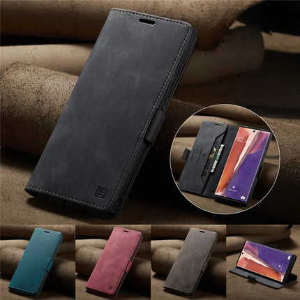 For Samsung Galaxy Note20 Wallet Case AUTSPACE A01 Leather Stand Cover with RFID Blocking Card Holder