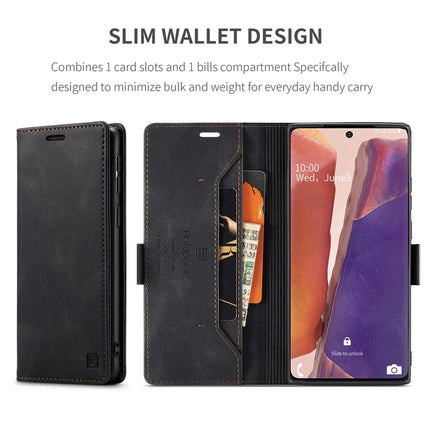 For Samsung Galaxy Note20 Wallet Case AUTSPACE A01 Leather Stand Cover with RFID Blocking Card Holder