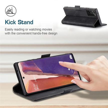 For Samsung Galaxy Note20 Wallet Case AUTSPACE A01 Leather Stand Cover with RFID Blocking Card Holder