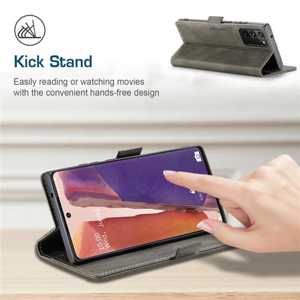 For Samsung Galaxy Note20 Wallet Case AUTSPACE A01 Leather Stand Cover with RFID Blocking Card Holder