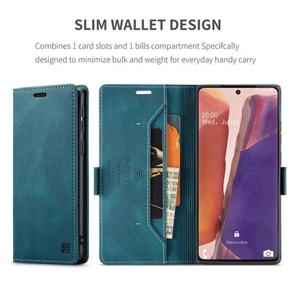 For Samsung Galaxy Note20 Wallet Case AUTSPACE A01 Leather Stand Cover with RFID Blocking Card Holder