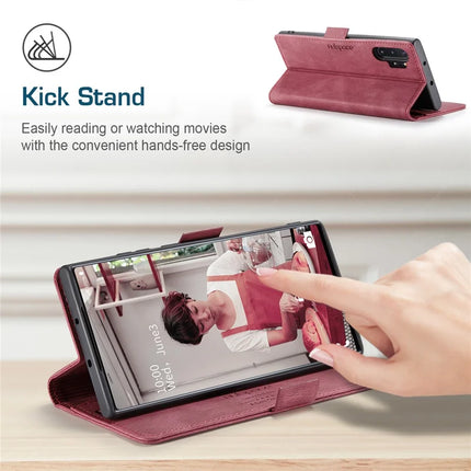 For Samsung Galaxy Note 10 Plus 4G Wallet Case AUTSPACE A01 Leather Stand Cover with RFID Blocking Card Holder