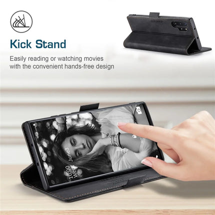 For Samsung Galaxy Note 10 Plus 4G Wallet Case AUTSPACE A01 Leather Stand Cover with RFID Blocking Card Holder