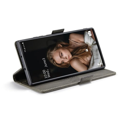 For Samsung Galaxy Note 10 Plus 4G Wallet Case AUTSPACE A01 Leather Stand Cover with RFID Blocking Card Holder