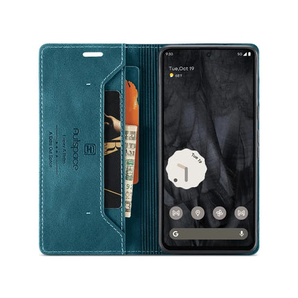 For Google Pixel 8 Pro Wallet Case AUTSPACE A01 Leather Stand Cover with RFID Blocking Card Holder