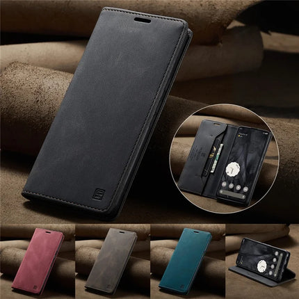 For Google Pixel 8 Pro Wallet Case AUTSPACE A01 Leather Stand Cover with RFID Blocking Card Holder